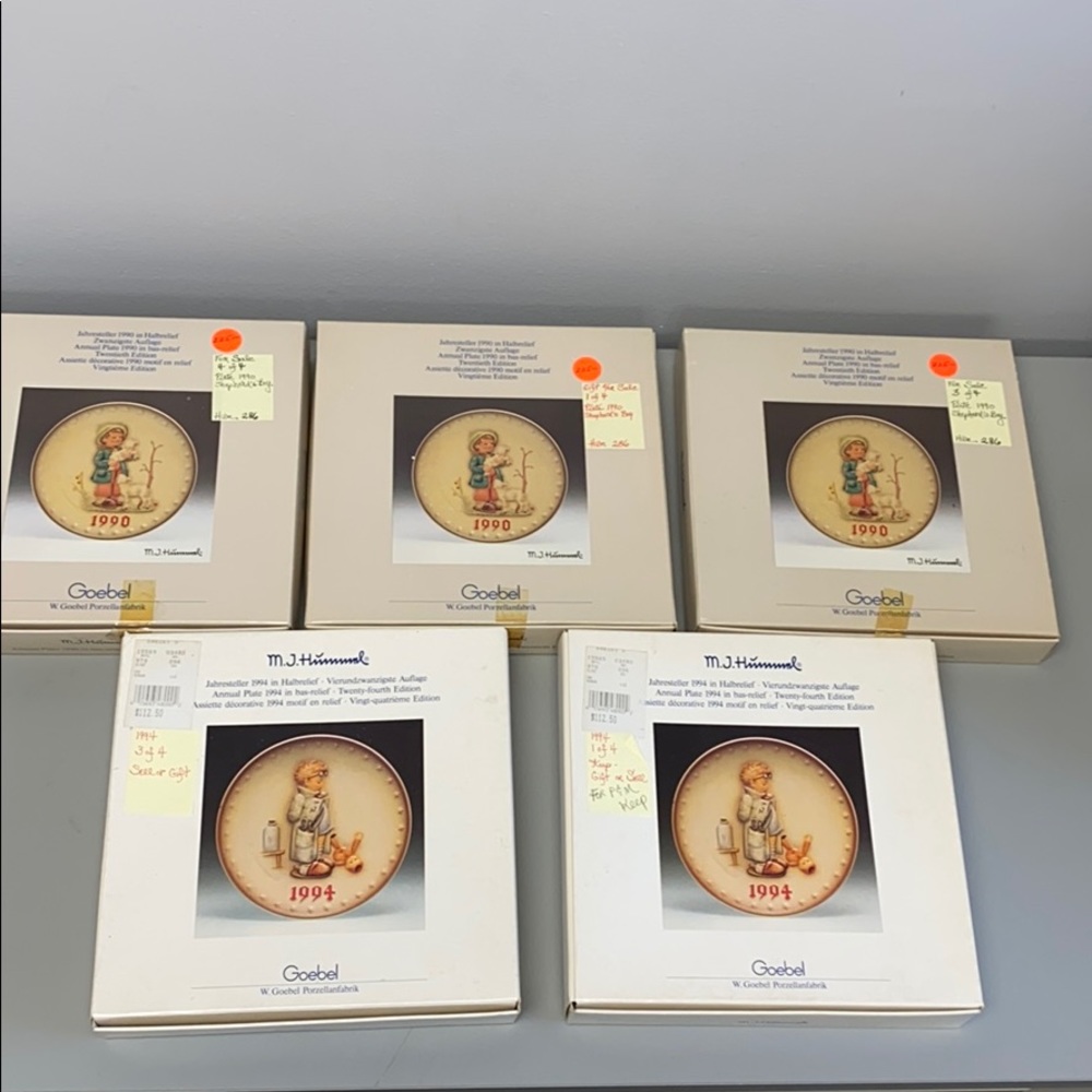 Vintage Hummel plates original boxes